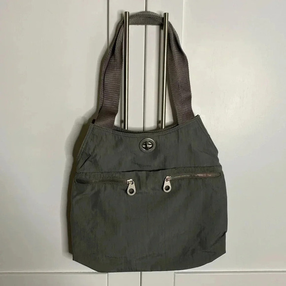 BAGGALLINI Grey Nylon Shoulder/Travel Bag - Picture 1 of 8